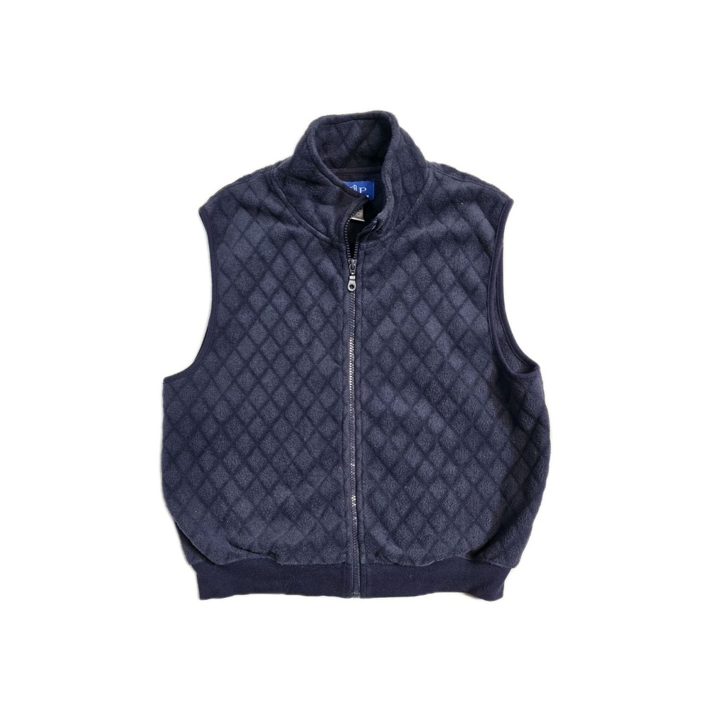EP Pro Golf Women's M Navy Blue Quilted Vest Collar Zip Up Fleece